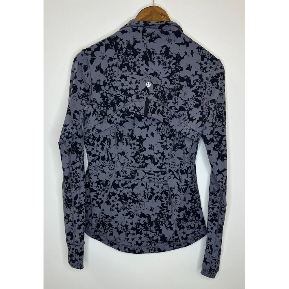 Lululemon Define Jacket Efflorescent Nebula Black Floral Full Zip Stretch Size 8 - Picture 8 of 12